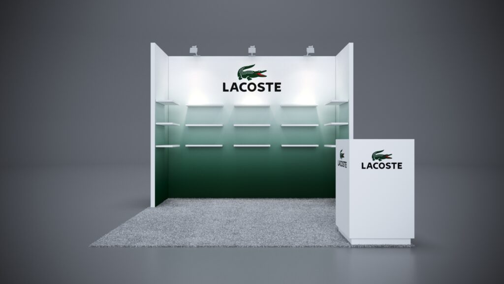 lacoste trade show display